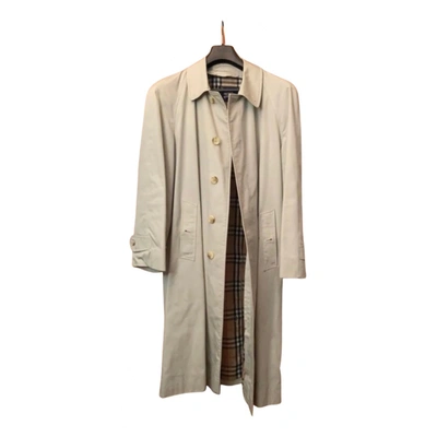 Pre-owned Burberry Cloth Trenchcoat In Beige