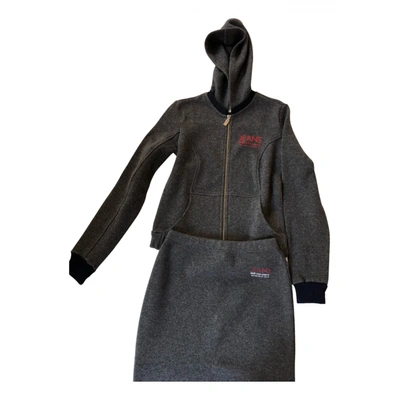 Pre-owned Dolce & Gabbana Wool Skirt Suit In Grey