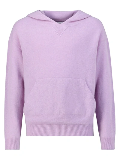 Precious Cashmere Kids Hoodie For Girls In Purple
