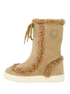 Moncler Petite Insolux Faux Fur Trim Boot In Beige
