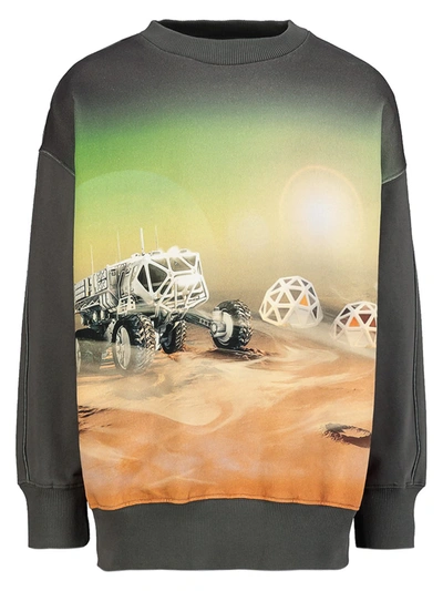 Molo Kids' Mars Living Organic Cotton Sweatshirt In Grey
