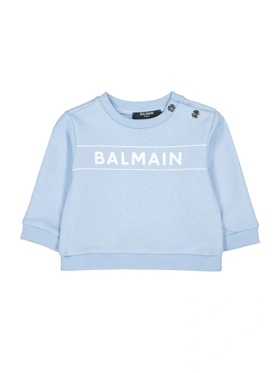 Balmain Kids Sweatshirt For Boys In Blu