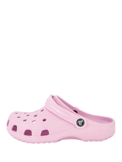 Crocs Girls Pink Comb Kids Classic Lined Glitter-embellished Rubber Clogs 6-9 Years