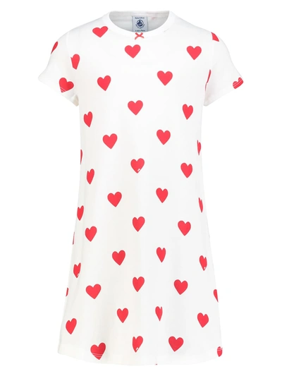 Petit Bateau Kids Nightgown In Bianco