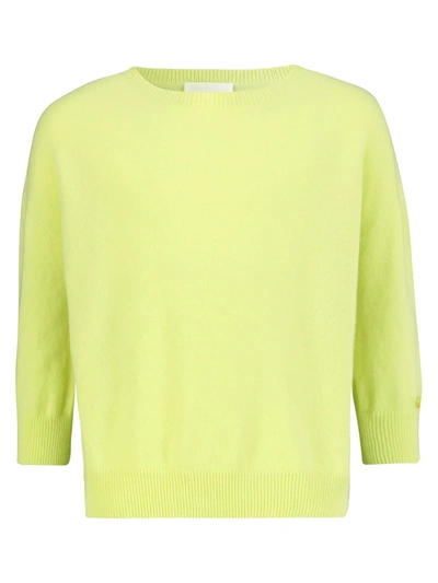 Precious Cashmere Kids Pullover For Girls In Yellow