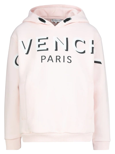 Givenchy Kids' Girls' Hooded Sweatshirt With Shadow Logo In Pink