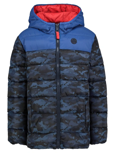 North Sails Teen Recycled Polyester Puffer Jacket In Blue