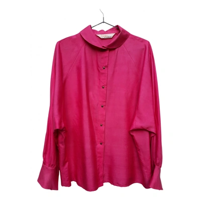 Pre-owned Karl Lagerfeld Silk Shirt In Pink
