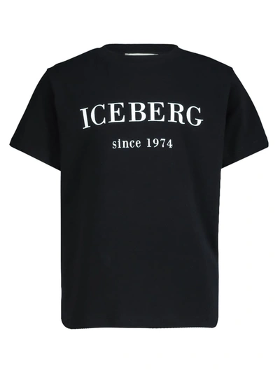 Iceberg Kids T-shirt For Boys In Black
