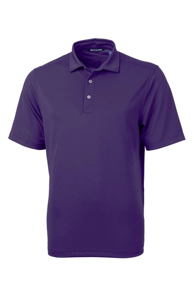 Cutter & Buck Virtue Piqué Recycled Polyester Blend Polo In College Purple