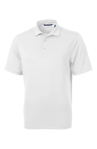 Cutter & Buck Virtue Piqué Recycled Polyester Blend Polo In White