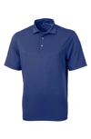 Cutter & Buck Virtue Piqué Recycled Blend Polo In Tour Blue