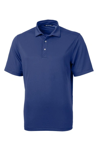 Cutter & Buck Virtue Piqué Recycled Polyester Blend Polo In Tour Blue