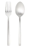 Fortessa Arezzo Brushed 2pc Serving Set In Silver