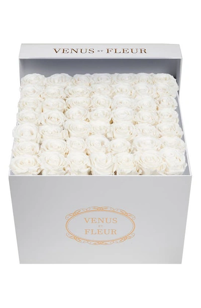 Venus Et Fleur Classic Large Eternity Roses In Pure White