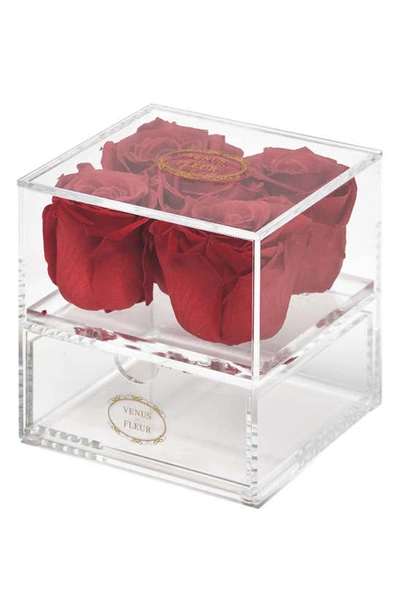 Venus Et Fleur Le Clair Cinq Eternity Roses In Red