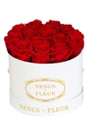 Venus Et Fleur Classic Small Round Eternity Roses In Red