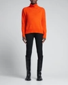 Lisa Yang Heidi Cashmere Turtleneck Sweater In Amber