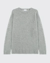 John Elliott Crewneck Powder Knit Wool Blend Sweater In Grey