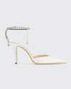 Jimmy Choo Women's Saeda 100 Embellished Pointed Toe Pumps In White