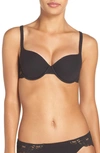 La Perla Padded Push-up Bra With Lace Trim In Black