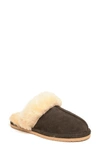 Minnetonka Genuine Sheepskin Slipper In Charcoal
