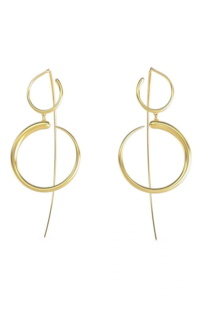 Khiry Nomads At The End Of An Empire 18k Gold Vermeil Nandi Drop Hoop Earrings In Not Applicable
