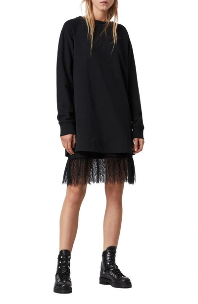 chinese dress ladies AllSaints Women's Dresses Margot Crew Dress Black XS at Amazon Women's  Clothing store main image 1