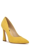 Nine West Women's Trendz Pointy Toe Pumps Women's Shoes In Yellow - Suede