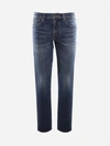 SAINT LAURENT COTTON DENIM BOYFRIEND JEANS,614451 Y20PA4047