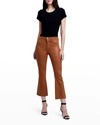 L Agence Kendra High-rise Crop Flare Jeans In Java Coate