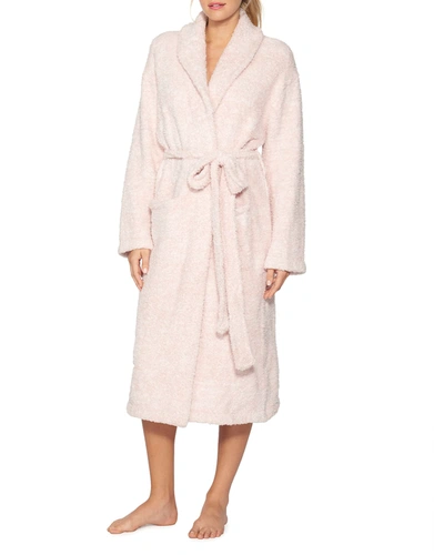 Barefoot Dreams Cozychic Heathered Unisex Robe In Heathered Dusty Rose
