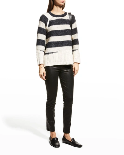 Nic + Zoe Women's California Tides Pieced Sweater In Brown