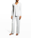 Hanro Champagne Pajama Set In Celestial Blue Me