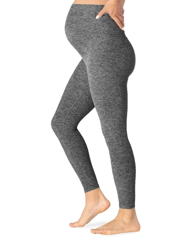 Beyond Yoga Maternity Empire Waisted Midi Leggings In Rainforest Blue H