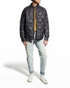 Rag & Bone Dane Quilted Shell Down Overshirt In Darkgrey