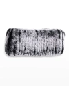 Gorski Rex Rabbit Fur Warmer Headband In Black Snowtop