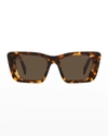 Prada Marble Acetate Butterfly Sunglasses In Honey Havana