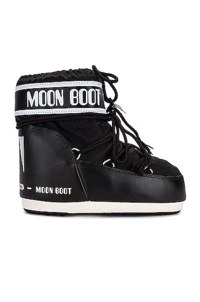 Moon Boot Womens Black Icon Low 2 Lace-up Nylon Snow Boots Eur 39 / 6 Uk