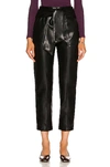 Simkhai Tessa Vegan Leather Cropped Trousers In Black