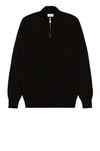 Ghiaia Cashmere Cashmere Quarter Zip In Black