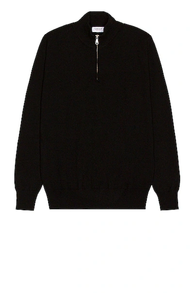 Ghiaia Cashmere Cashmere Quarter Zip In Black