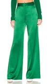 Alice And Olivia Dylan High-waist Pintuck Trousers In Green