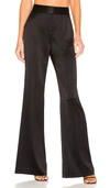 Alice And Olivia Athena Flared Wide Leg Trousers In Black