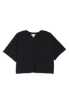 Open Edit Boxy Crop T-shirt In Black
