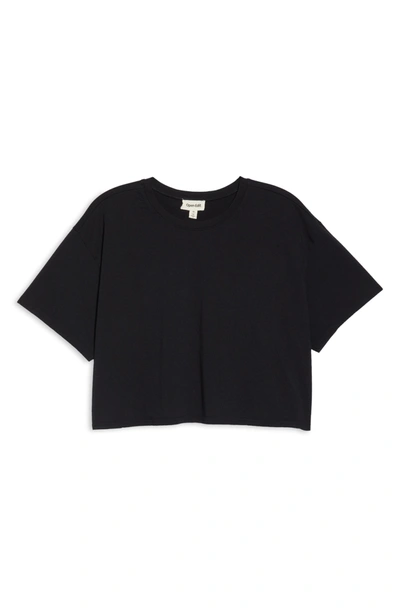 Open Edit Boxy Crop T-shirt In Black