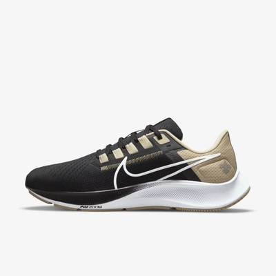 Nike Men's Pegasus 38 (nfl New Orleans Saints) Running Shoes In Black