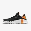 Nike Free Metcon 4 Training Shoes In Black,total Orange,white,clear Emerald