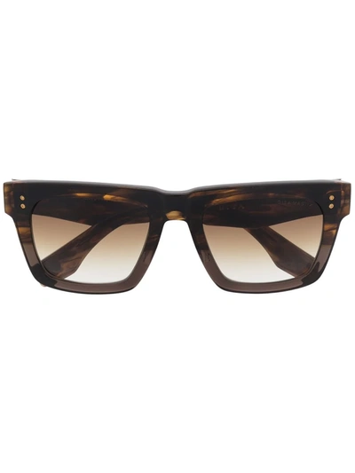 Dita Eyewear Mastix Square Tinted Sunglasses In Braun