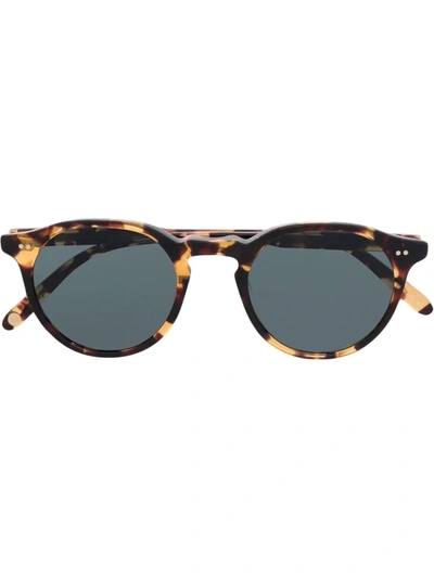 Garrett Leight Royce Round Sunglasses In Schwarz